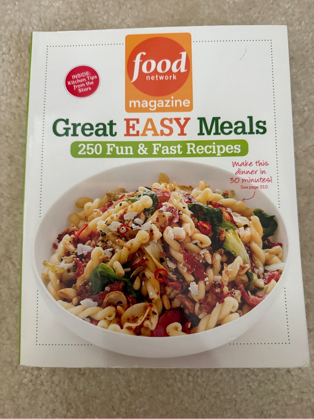 Food Network Magazine Great EASY Meals - White & Green Cover